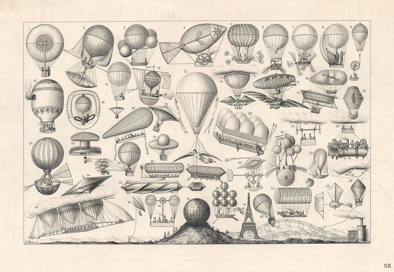 Стимпанк Жюль Верн дирижабль