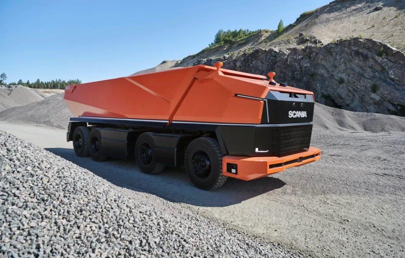 Беспилотный самосвал Скания