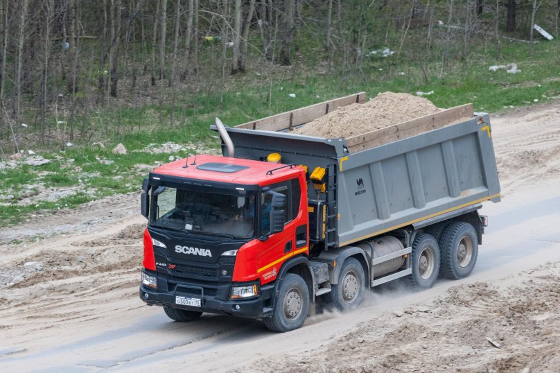 Самосвал Scania p440 8x4