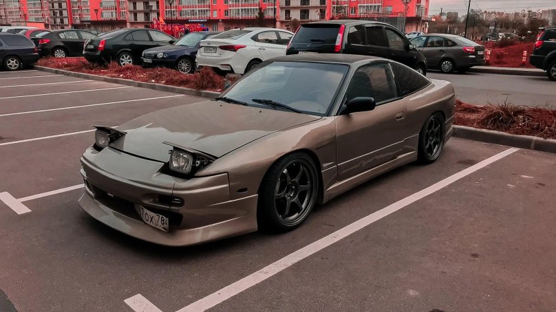 1993 Nissan 240sx with 18x9.5 15 Sevenk Nika