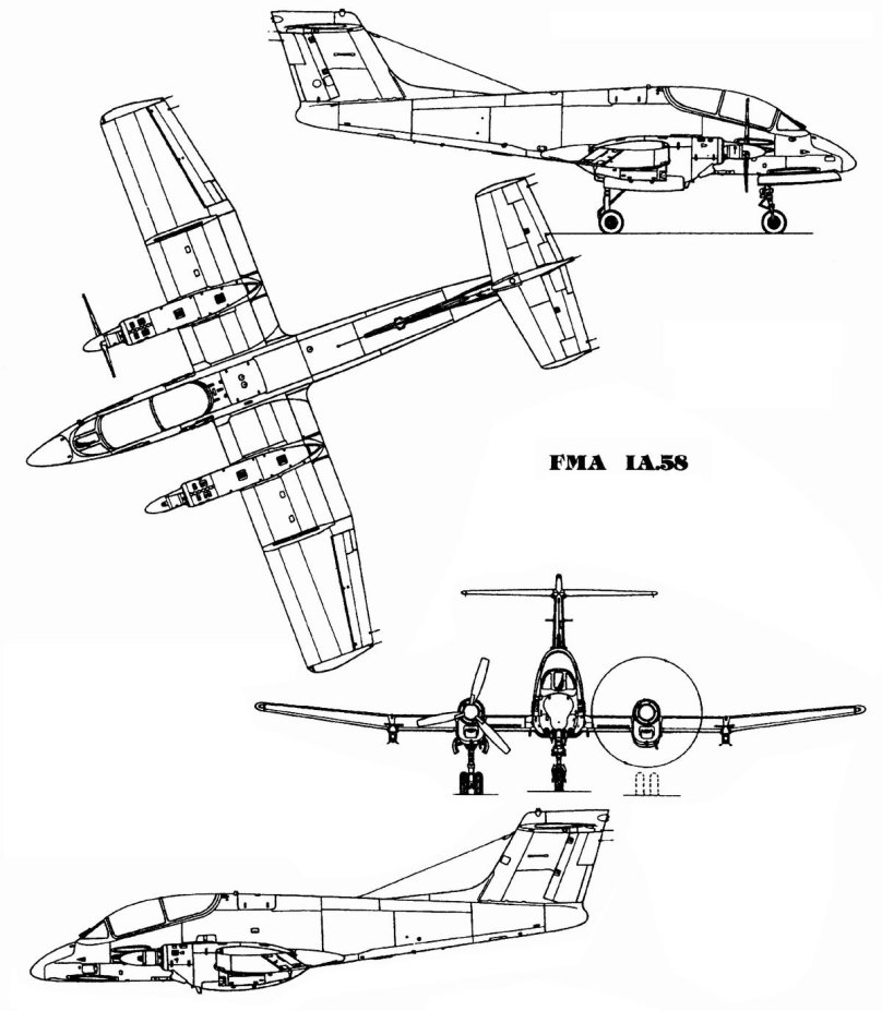 FMA IA 58 Pucara чертеж