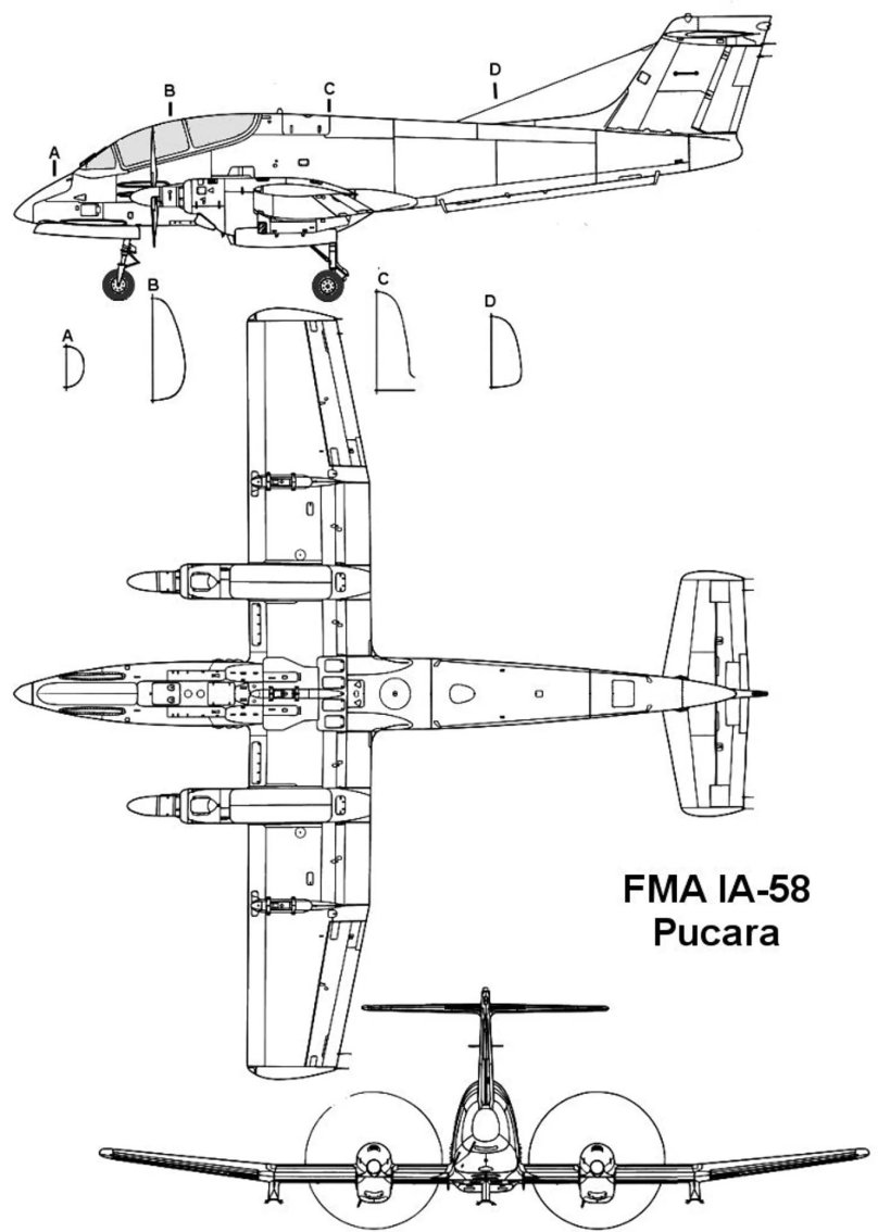 FMA IA 58 Pucara чертеж