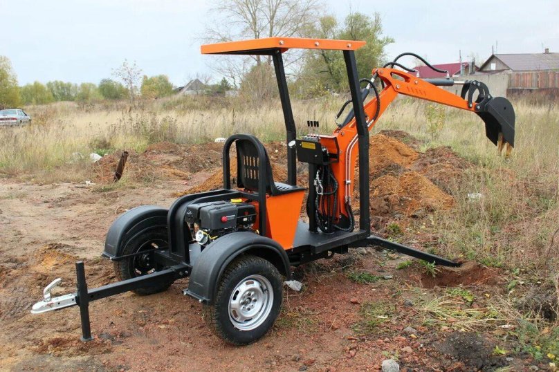 Прицепной мини экскаватор Стронг