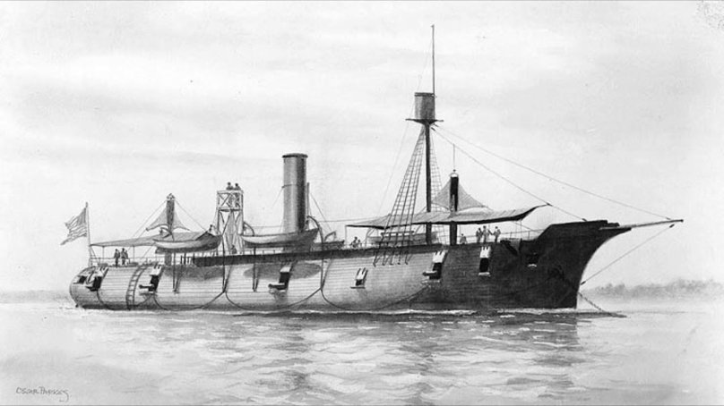 Броненосец монитор и Вирджиния 1862