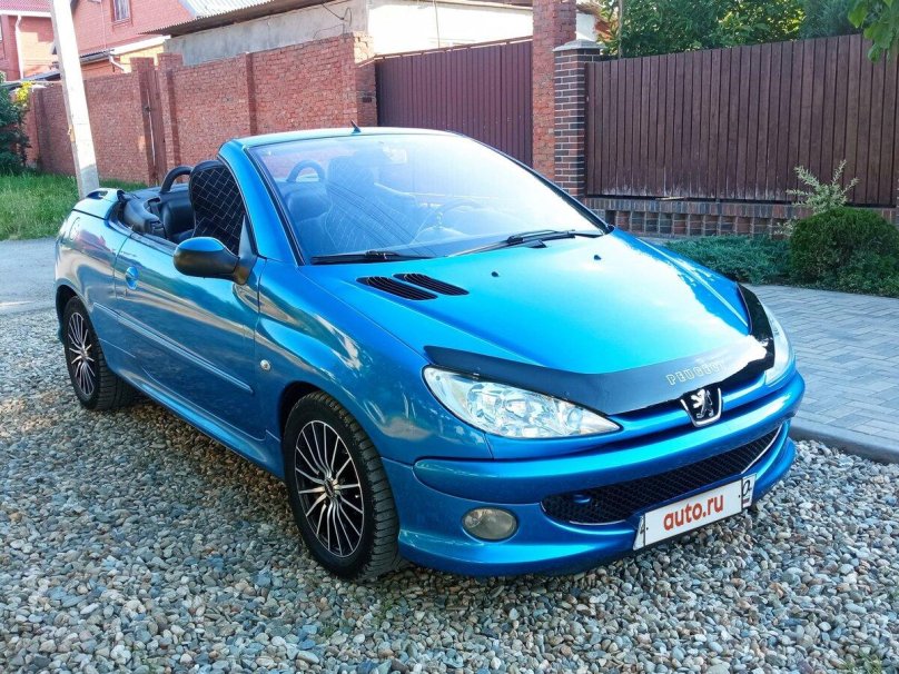 Пежо 206 кабриолет синий