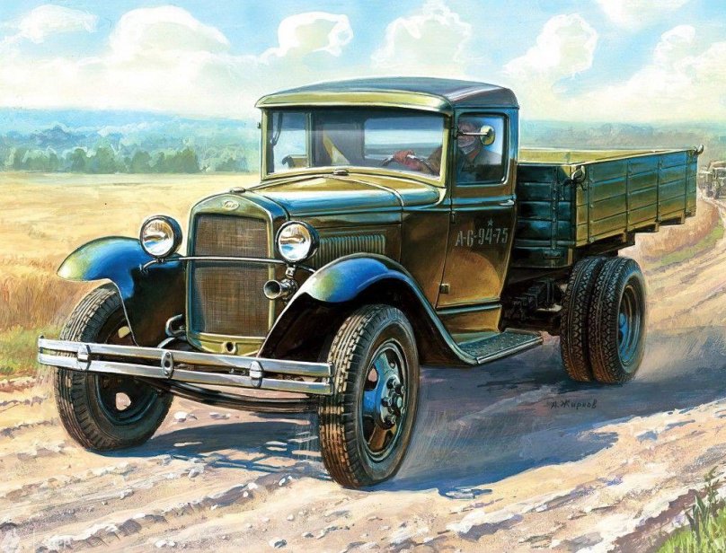 Советский армейский грузовик "полуторка" (ГАЗ-АА)