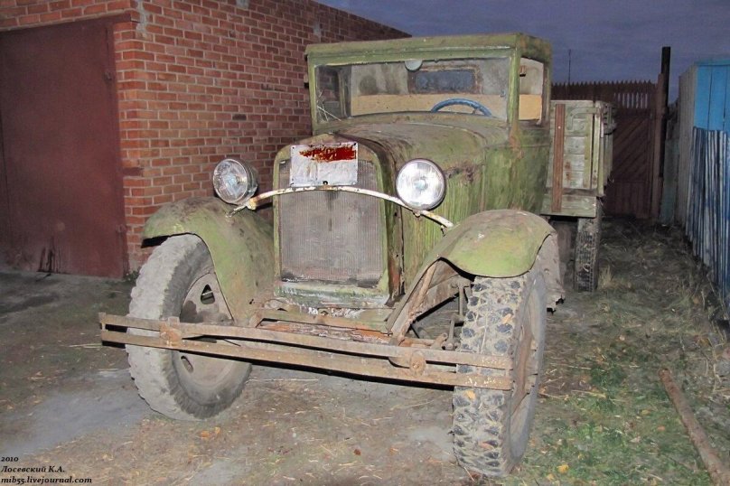 Полуторка ГАЗ АА лебедка