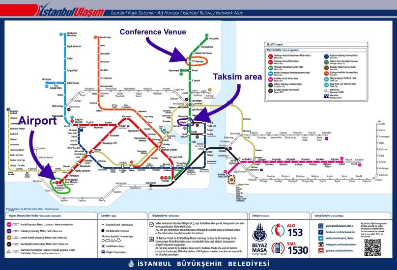 Схема метро Стамбула 2023