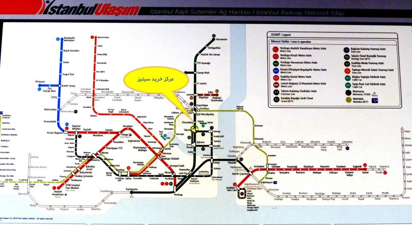Схема метро Стамбула 2022