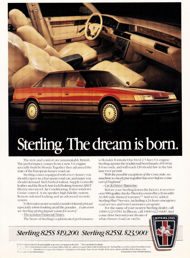 1987 Sterling 825 SL