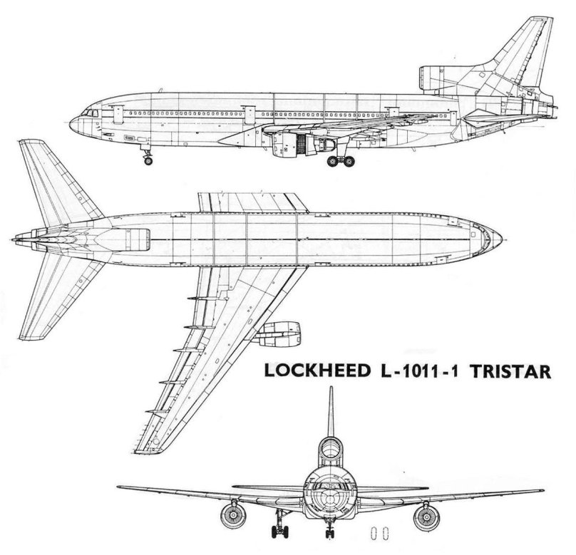 Lockheed l-1011 Tristar чертеж