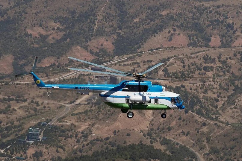 Вертолете Airbus h125. Uzbekistan Airways