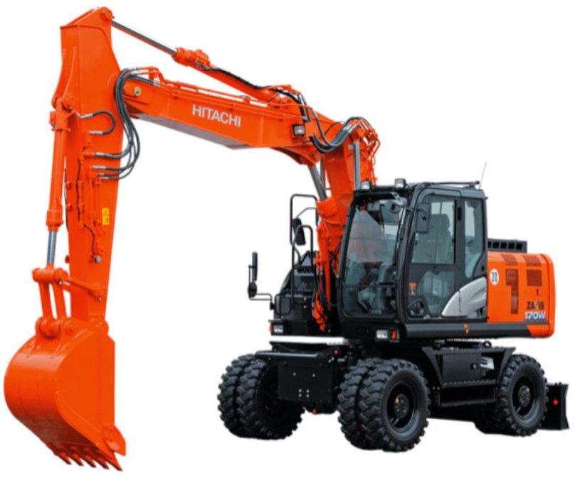Экскаватор Hitachi zx170w-5a Размеры