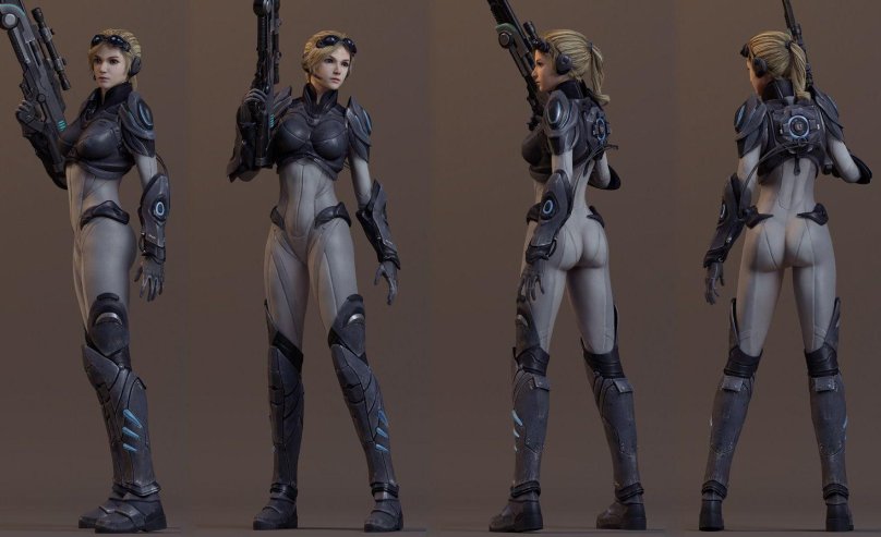 STARCRAFT 2 female Ghost Art