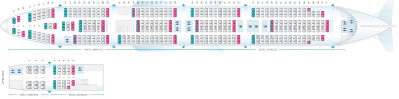Боинг 747 схема салона