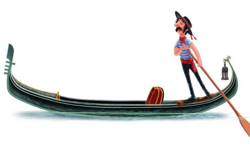 Венеция Италия гондола вектор