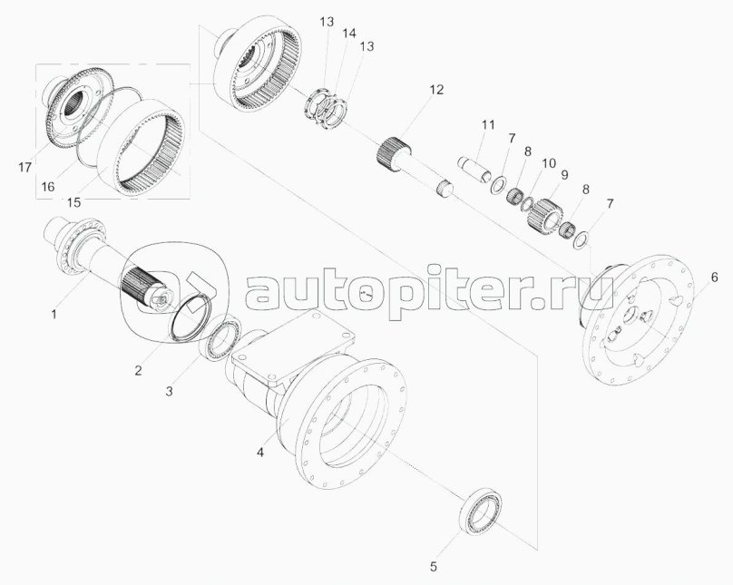 Бортовой редуктор gr215