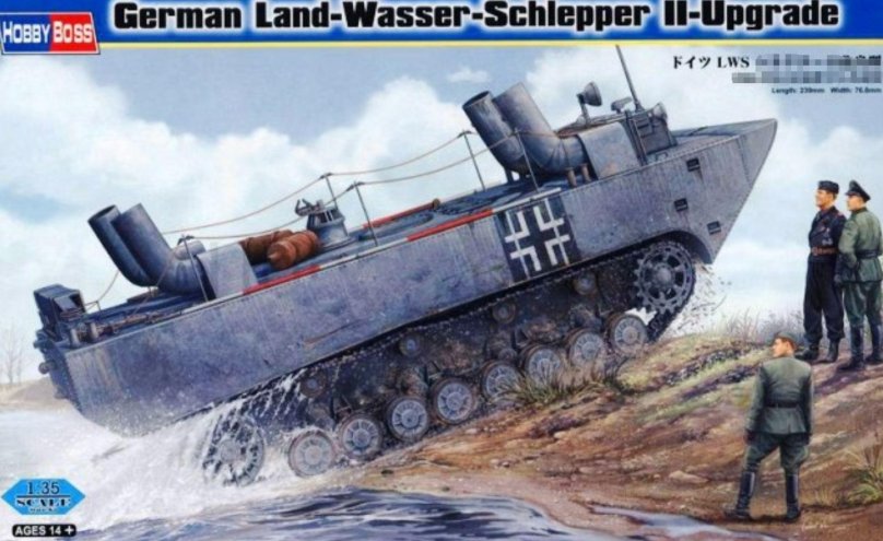 Амфибия German Land-Wasser-Schlepper II-upgraded Hobby Boss, 1/35