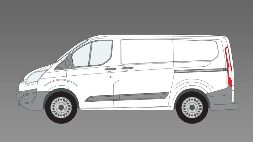Форд Транзит задняя часть PNG без фона