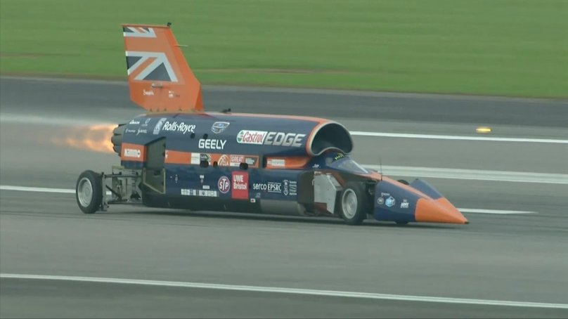 Энди Грин на Thrust SSC