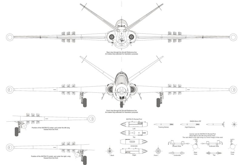 Самолёт Fouga cm.170 Magister чертеж