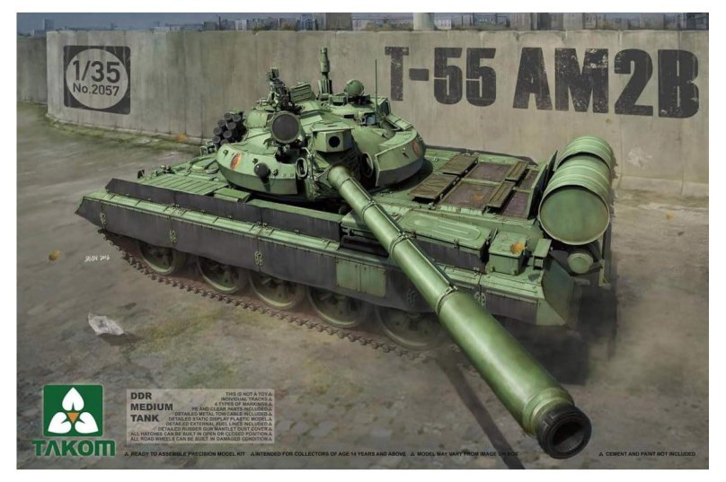 2057 Takom 1/35 DDR Medium Tank t-55 am2b