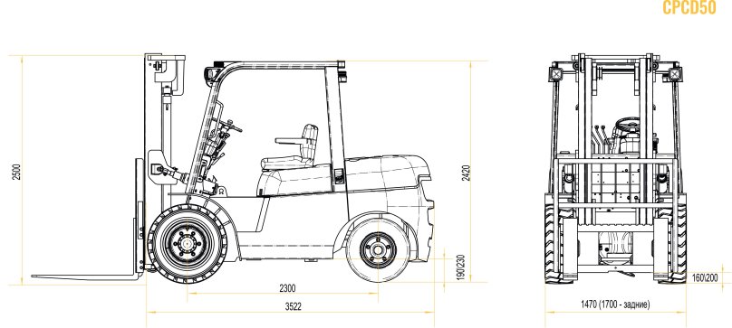 Автопогрузчик вилочный Polar Badger cpcd30
