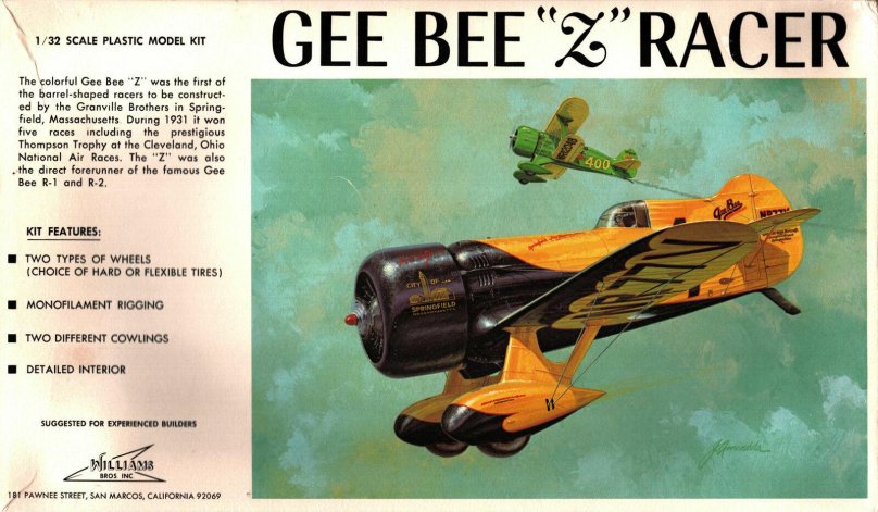Williams brothers 32-526 Gee Bee z Racer 1/32