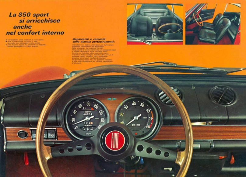 Fiat 850 Fastback Coupe Brochure