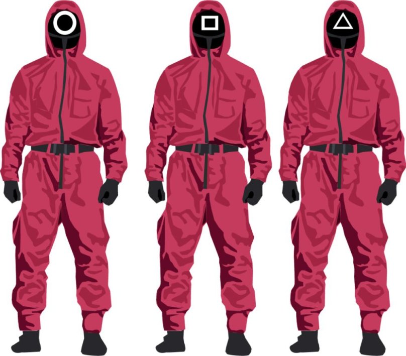 Главный из игры в кальмара в маске