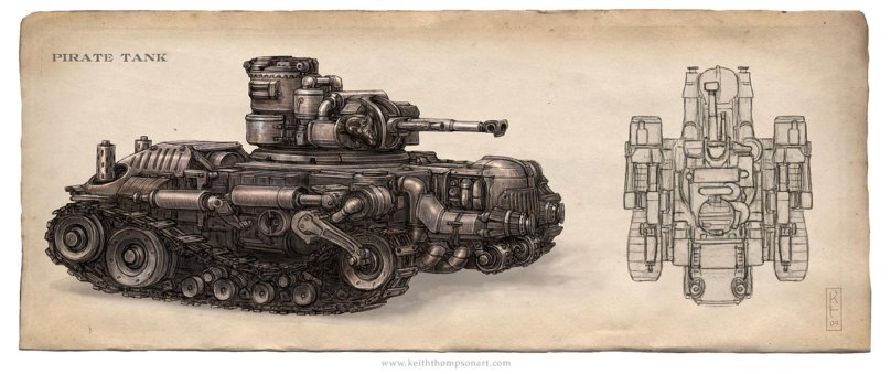 Сверхтяжёлый танк дизельпанк