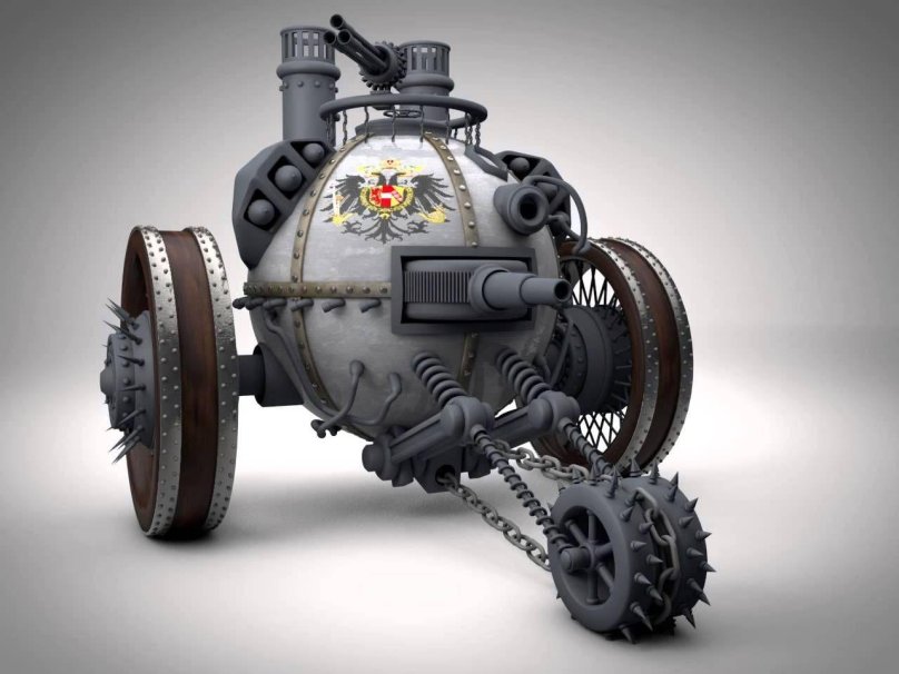 Паровой танк дизельпанк
