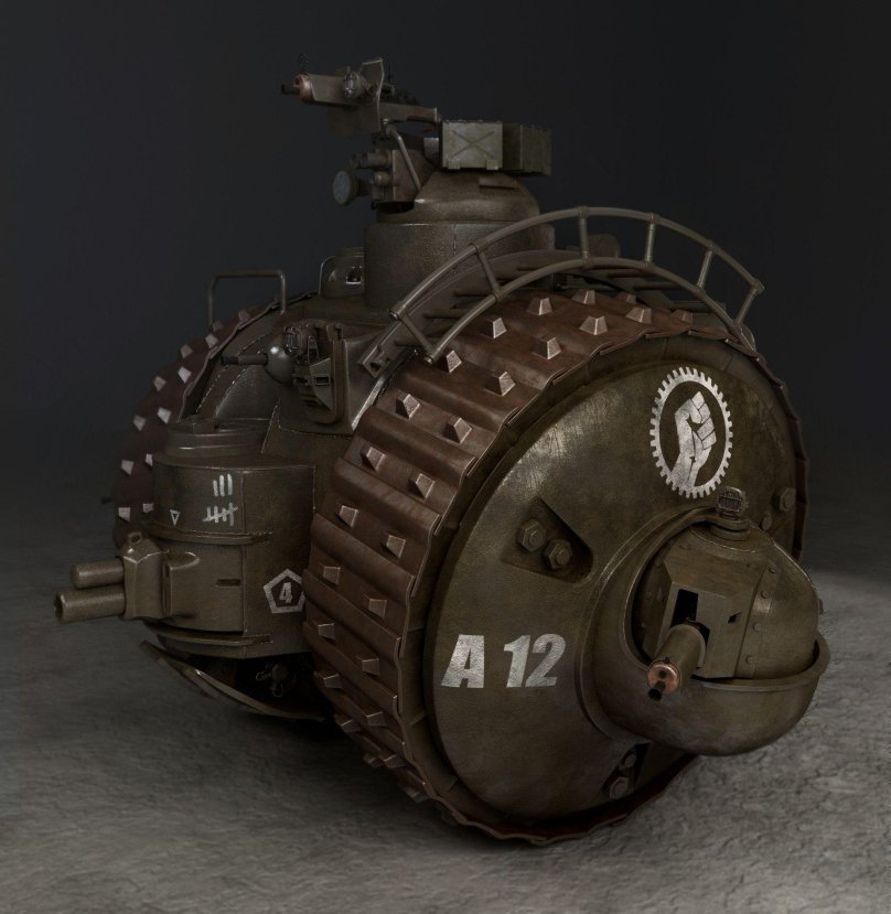 Паровой танк дизельпанк