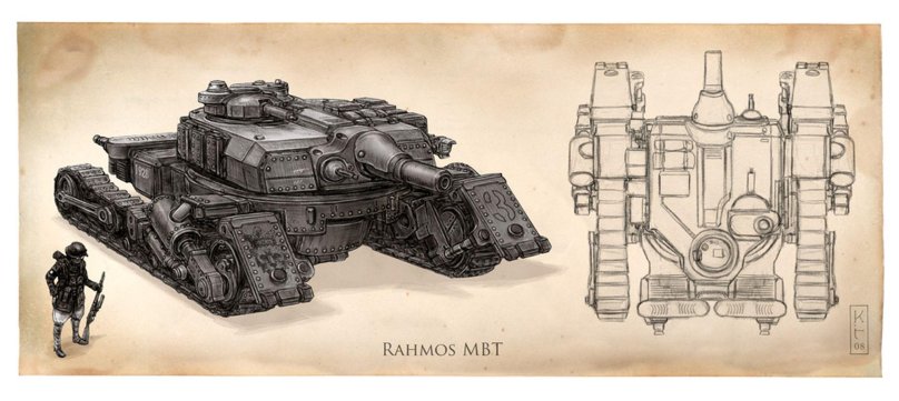 Сверхтяжёлый танк дизельпанк