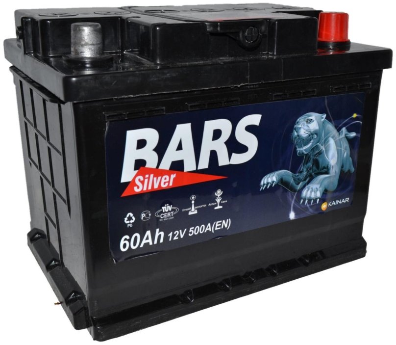 АКБ Bars Silver 190 (- +) 1250a