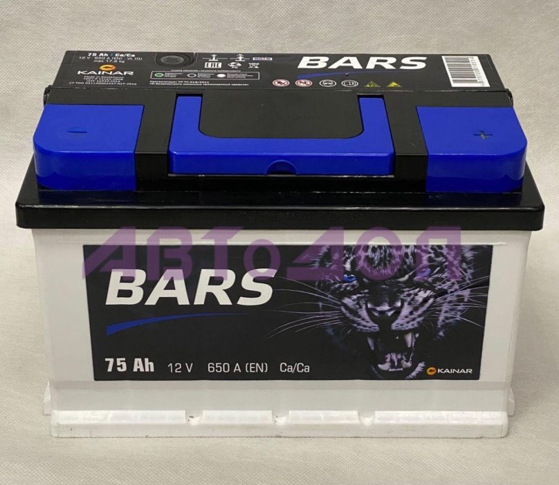 Аккумулятор Bars 75ah