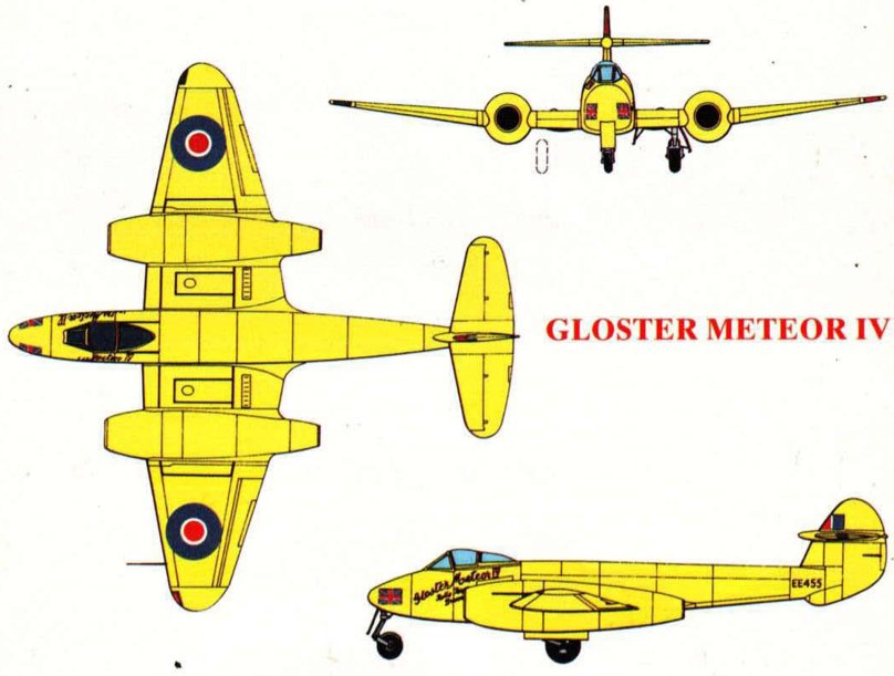 Gloster g.41 "Meteor", истребитель
