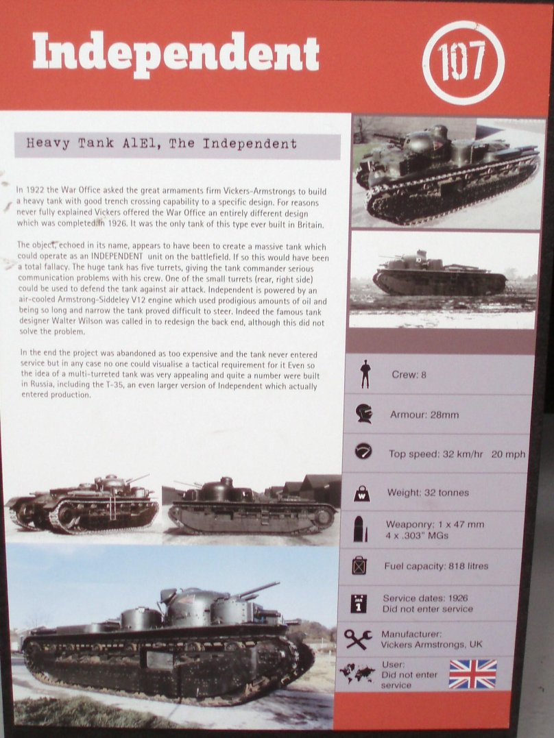 Танк Vickers a1e1 independent