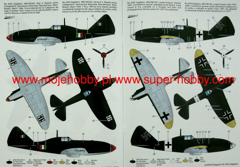 Сборная модель Reggiane re. 2005 Sagittario