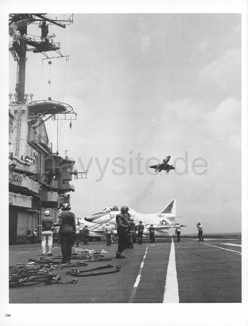 USS Lexington (CV-16) on Deck Squadron Signal