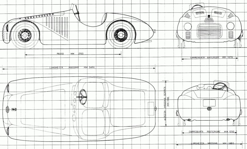 Чертеж Ferrari 290 mm Chassis 0626