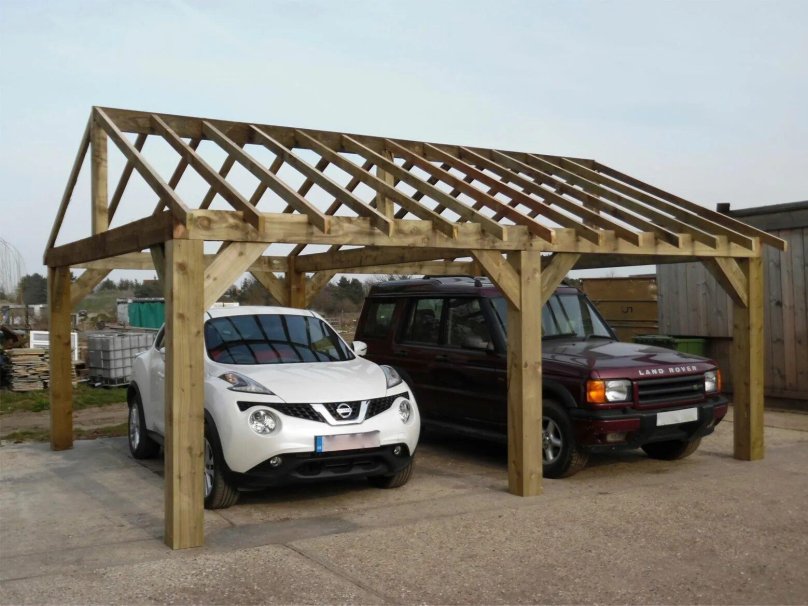 Навесы для машин Тимбер фрейм