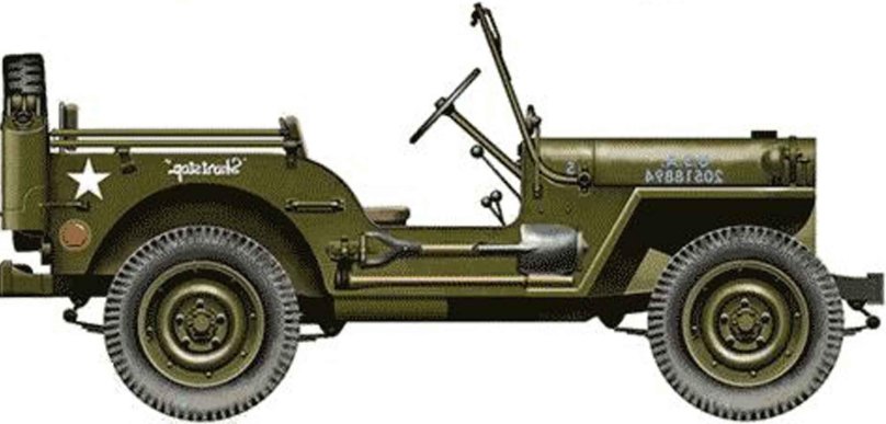 0314 Italeri 1/35 автомобиль Willys MB Jeep with Trailer