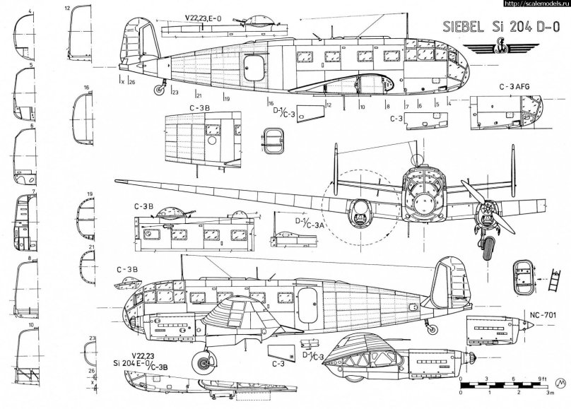 Siebel si 204 чертеж