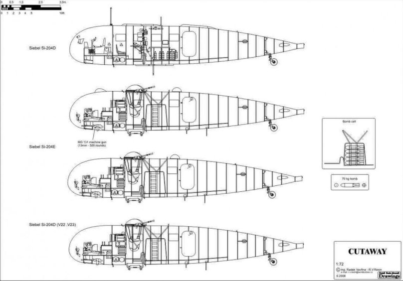Siebel si 204 чертеж