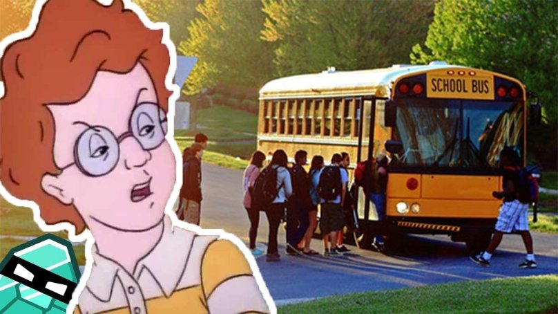 American Bus to School teenager