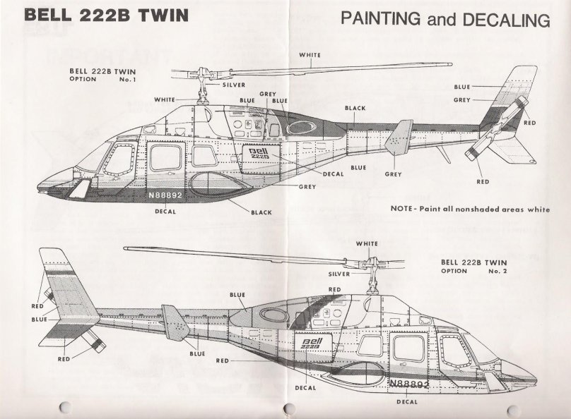 Bell 222 чертеж