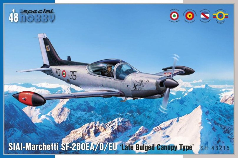 72433 Special Hobby самолет siai-Marchetti SF-260ea/d/eu late bulged Canopy Type 1/72