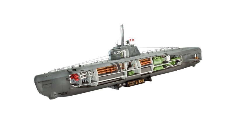 Сборная модель Revell Deutsches u-Boot Typ XXI mit interieur (05078) 1:144