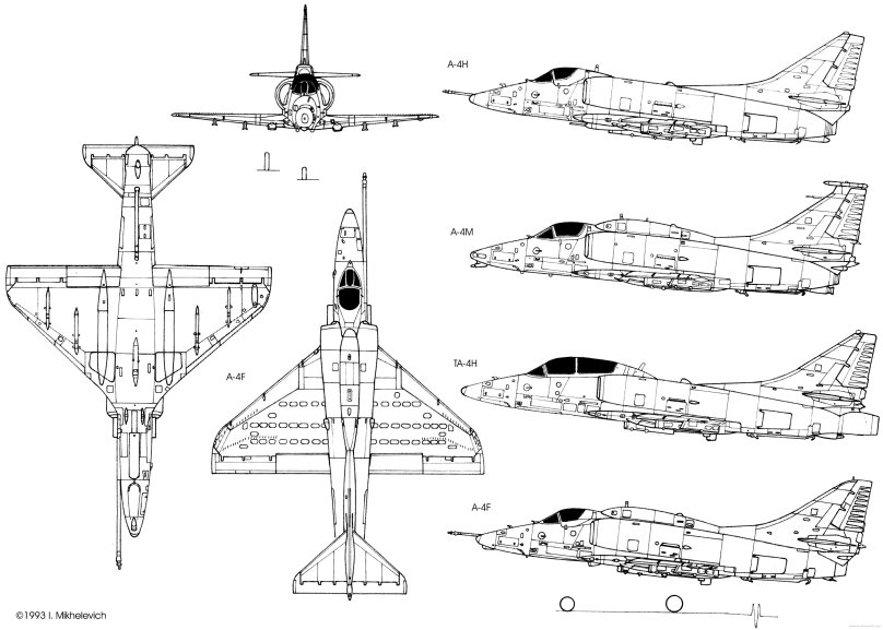 Douglas a-4 Skyhawk чертежи